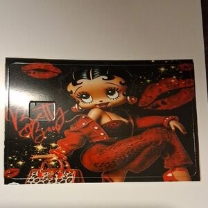 Betty Boop Red Fashion Debit Card Skin